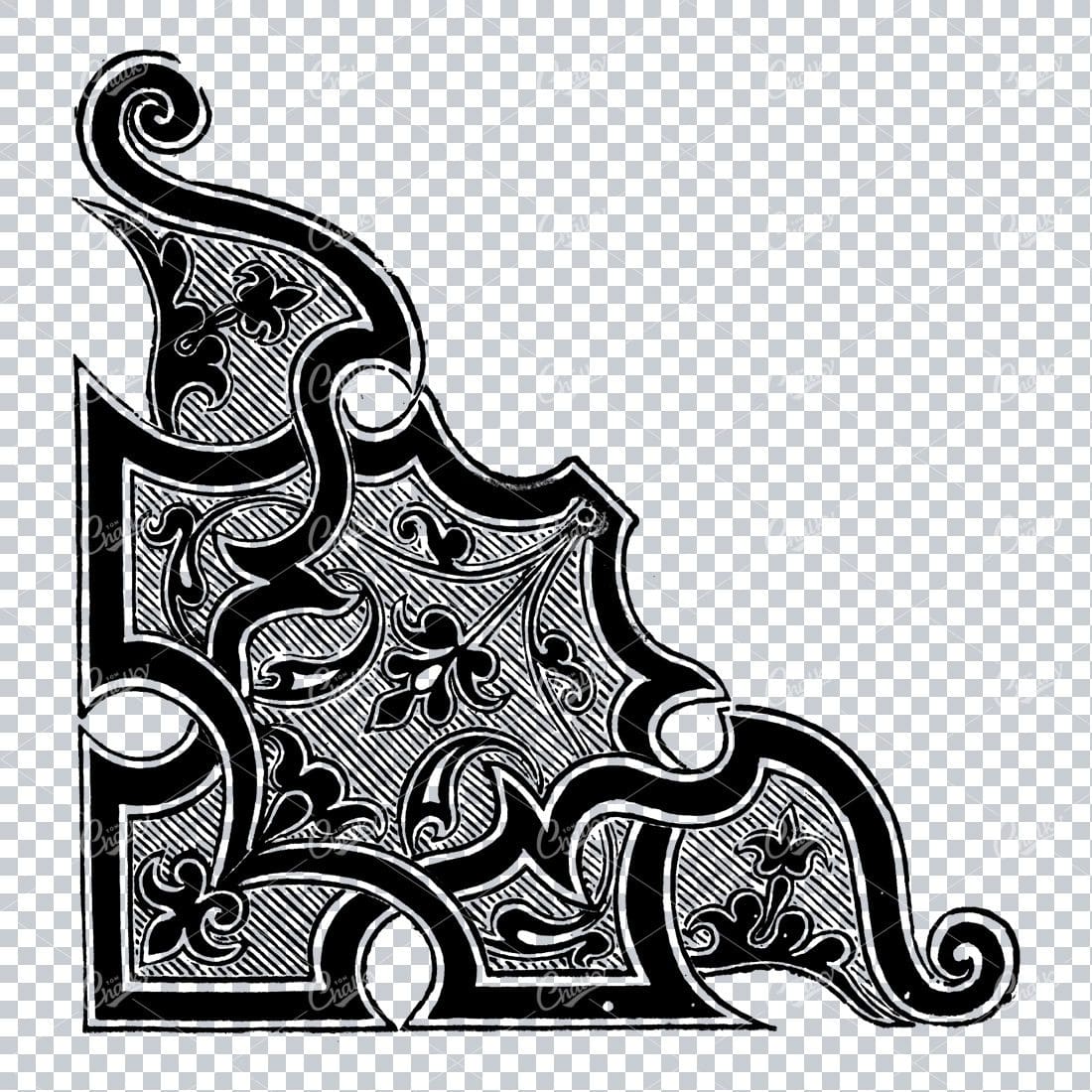 Decorative Floral Design Element - Vintage Hand Drawn Artwork No.10