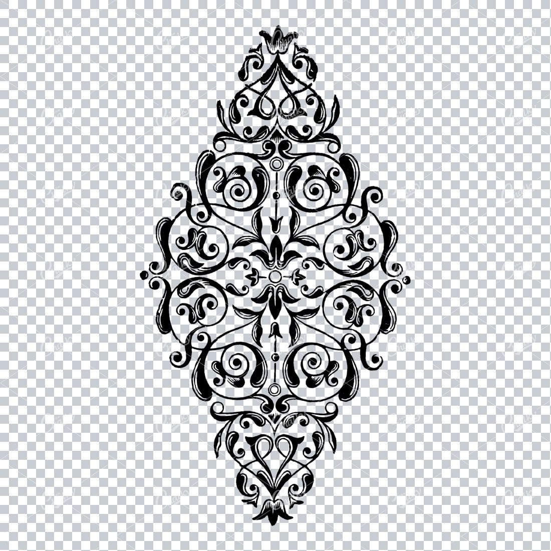 Decorative Floral Design Element - Vintage Hand Drawn Artwork No.11