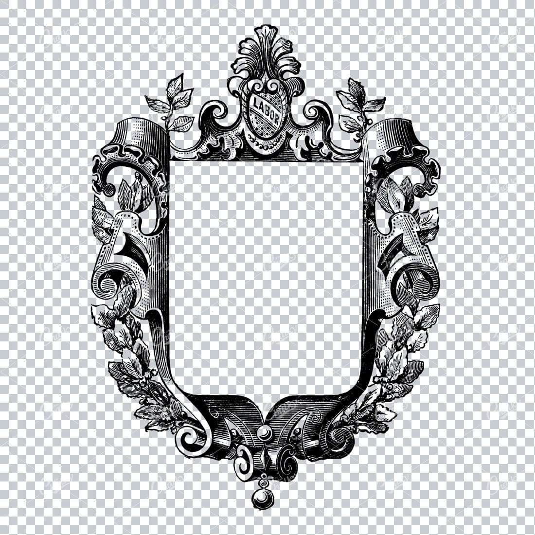 Flourished Shield / Badge Vintage Design - Heraldry Artwork