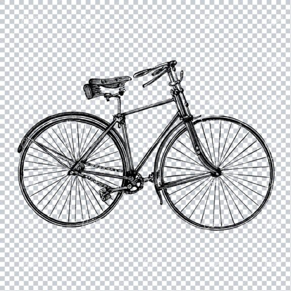 Old Artwork of a Bicycle No.7