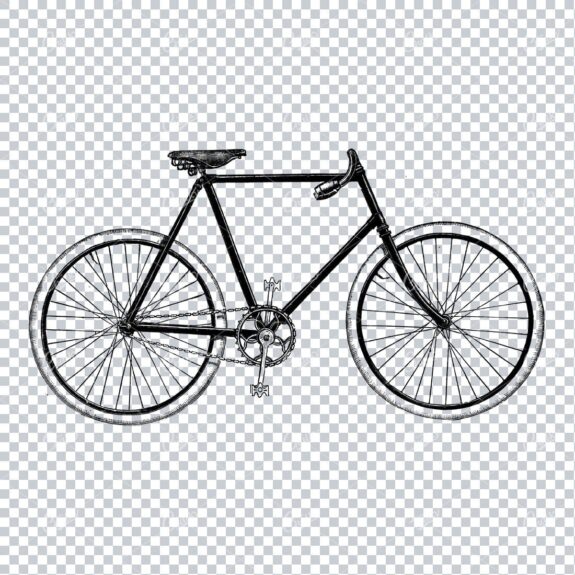 Old Artwork of a Bicycle No.8