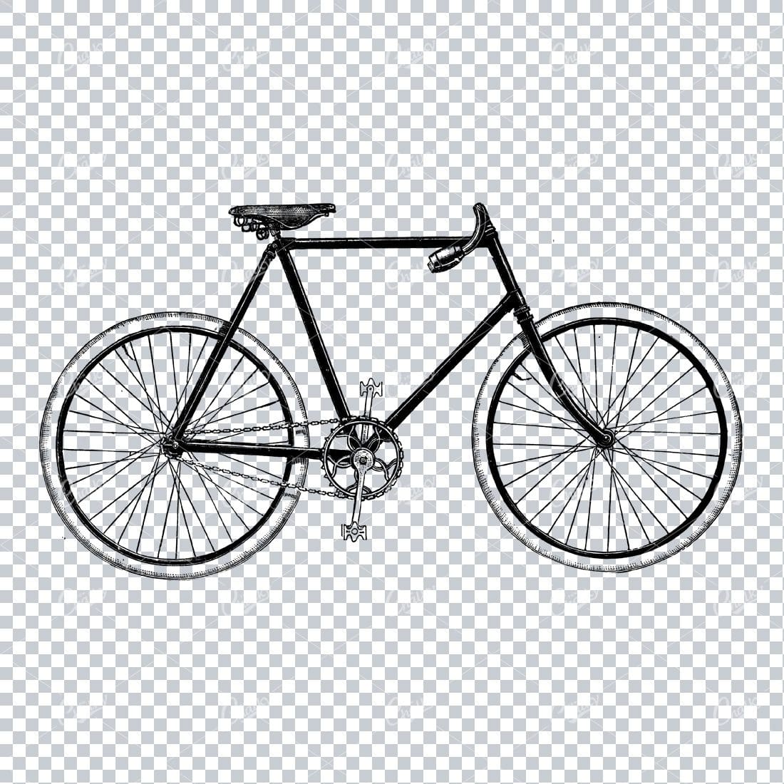 Old Artwork of a Bicycle No.8