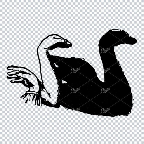 Antique Illustration of a Shadow Puppet Example No.2