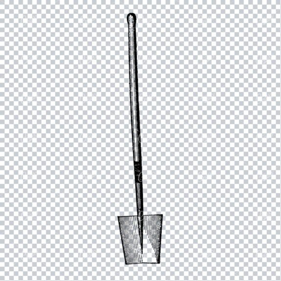 Vintage Gardening Illustration - Spade