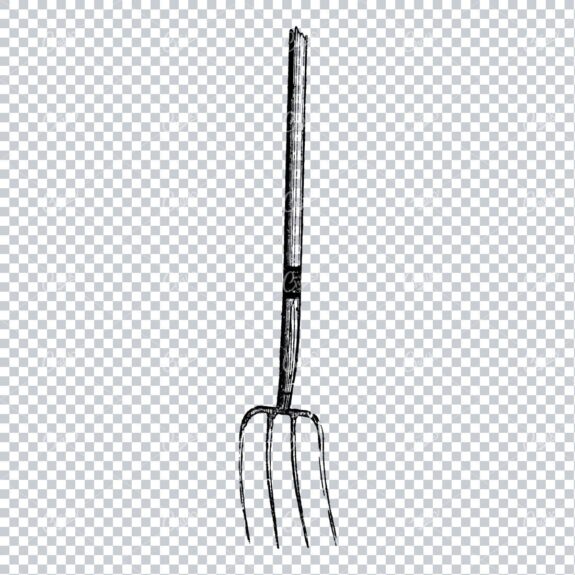 Vintage Gardening Illustration - Fork No.1