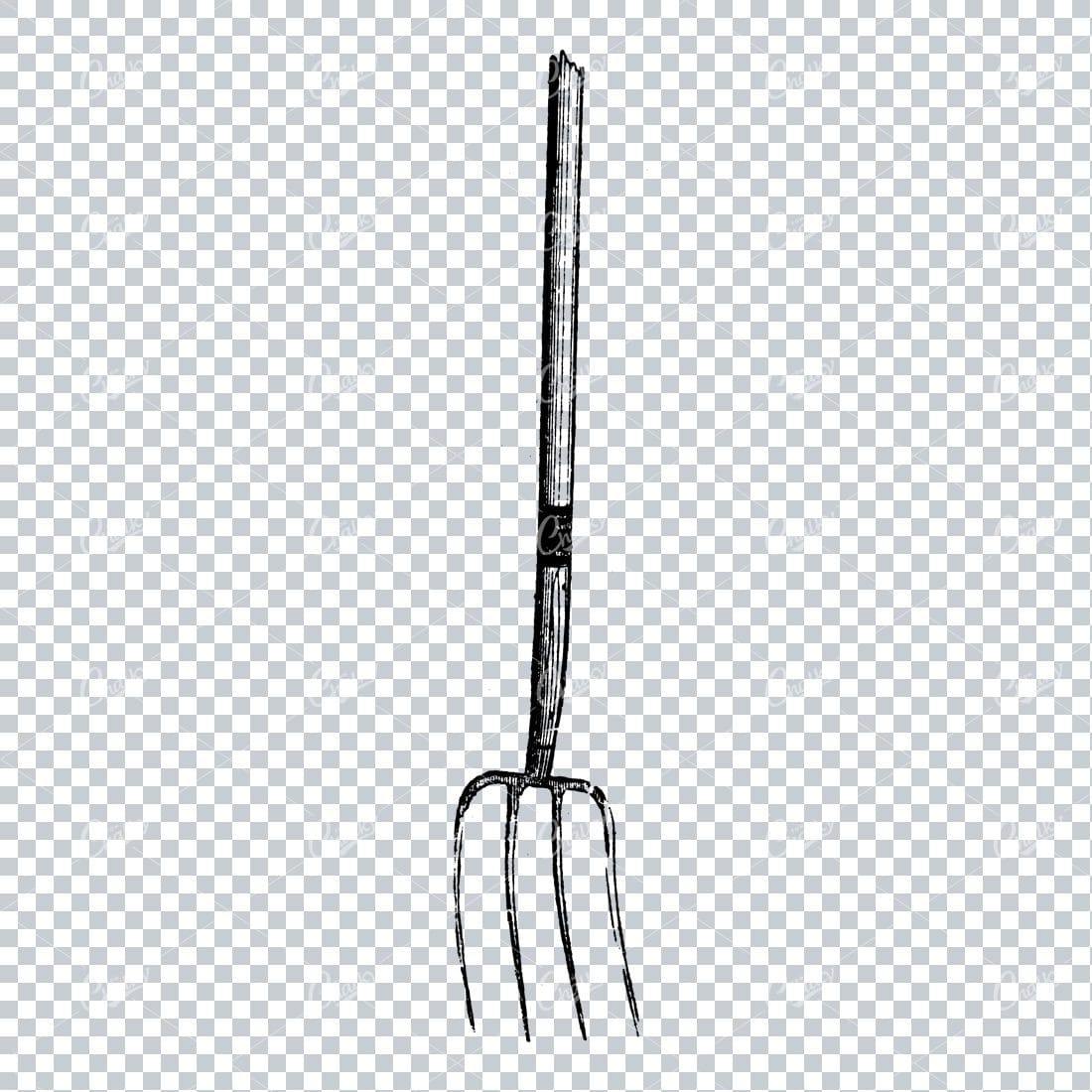 Vintage Gardening Illustration - Fork No.1