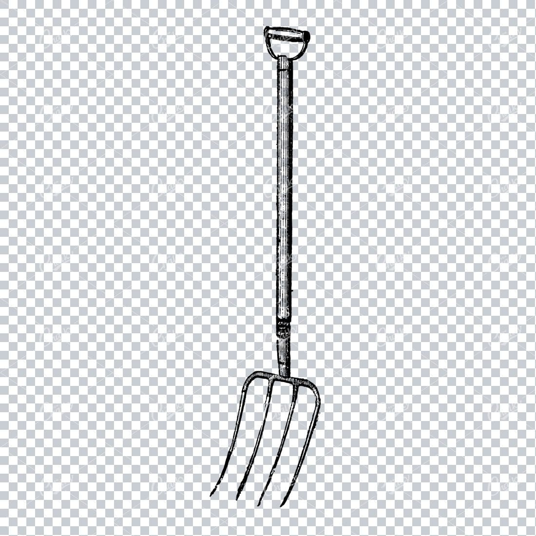 Vintage Gardening Illustration - Fork No.2