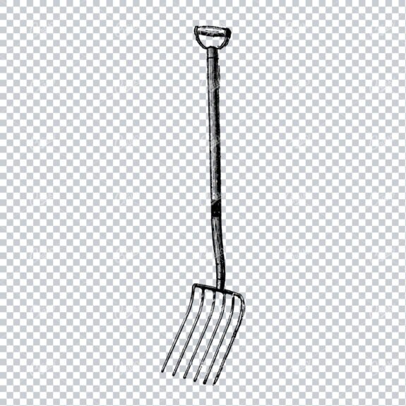 Vintage Gardening Illustration - Fork No.5