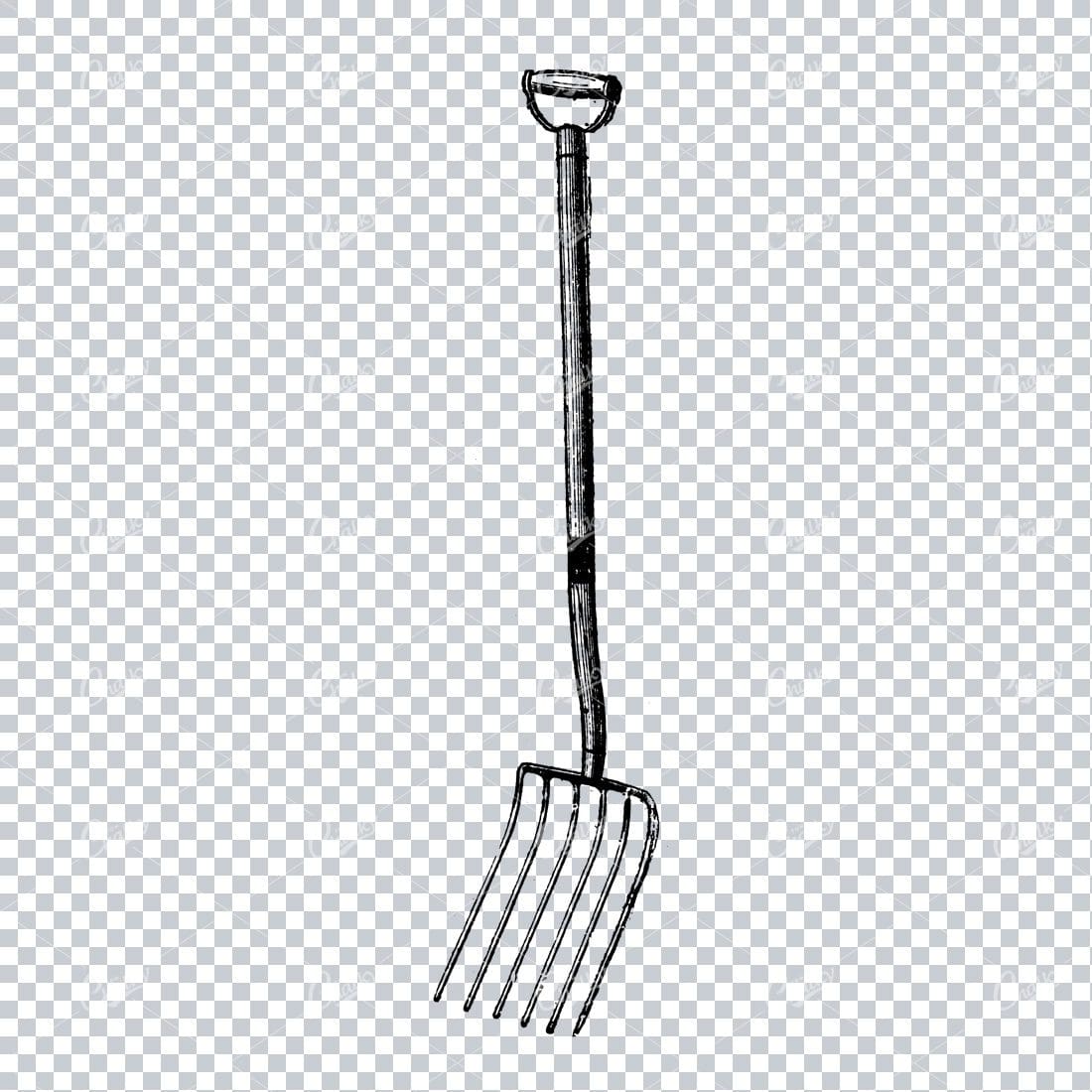 Vintage Gardening Illustration - Fork No.5