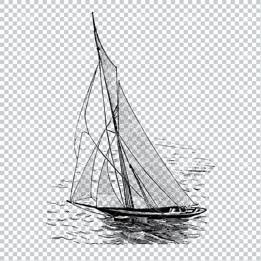 Vintage Nautical Artwork - Sailboat