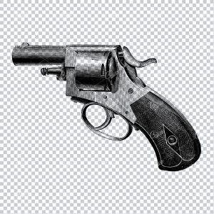 Antique Firearms Illustration of a Gun No.1