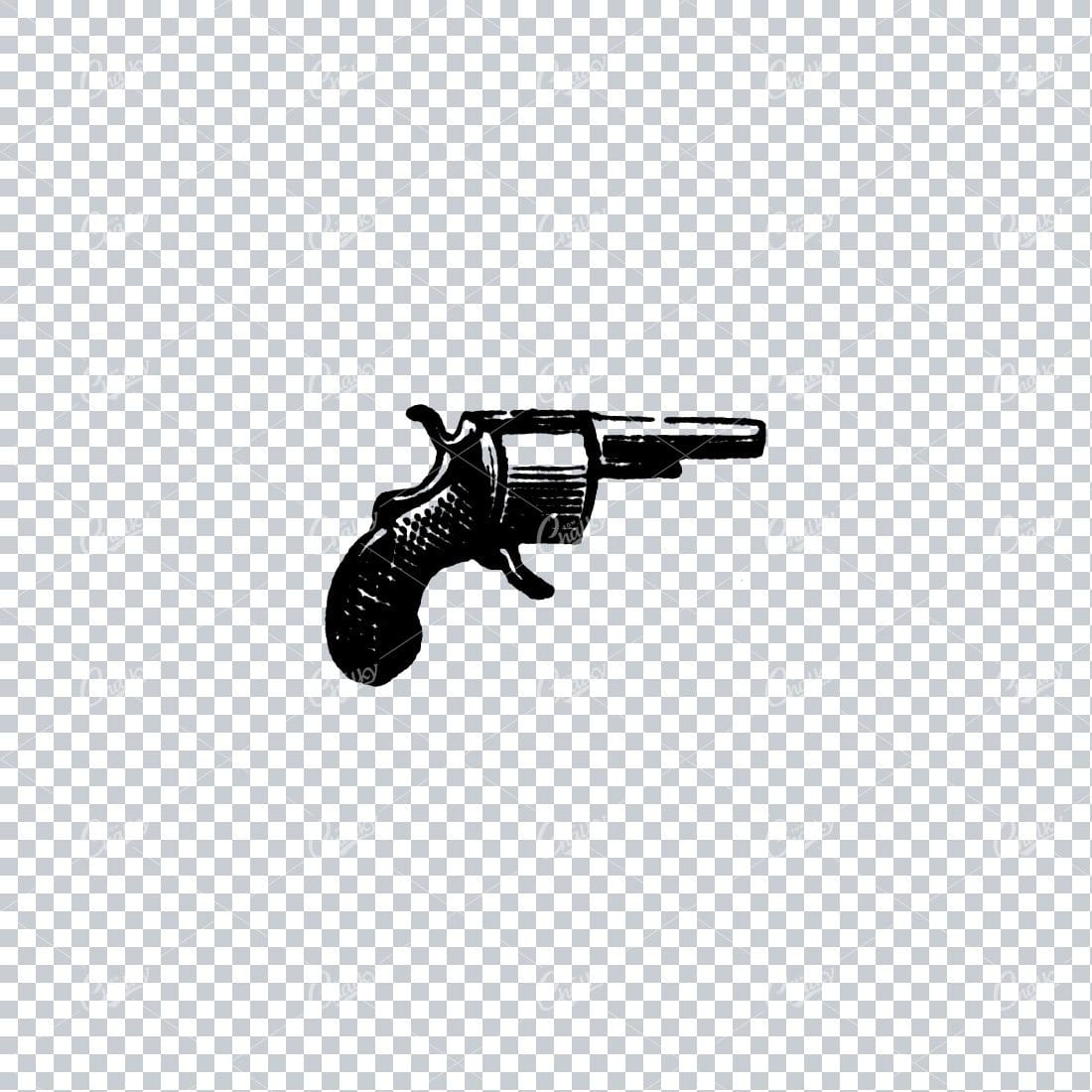 Antique Firearms Illustration of a Gun No.2