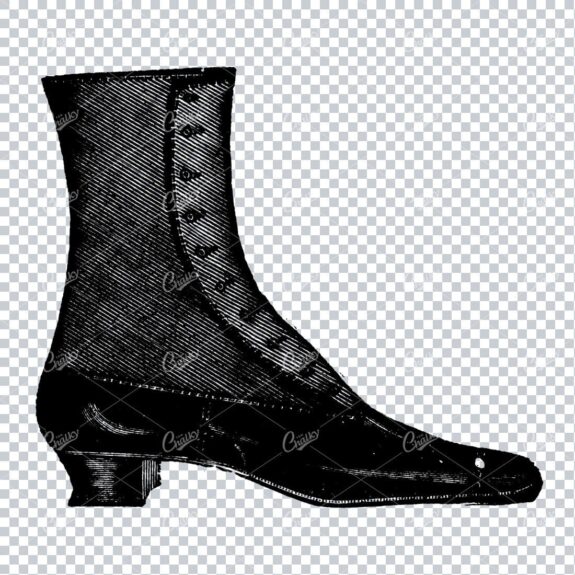 Vintage Fashion Artwork - Drawing of a Boot / Shoe No.1