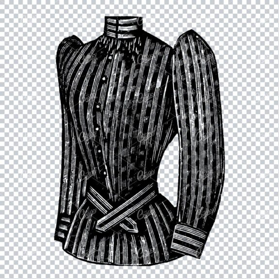 Vintage Fashion Artwork - Womens Coat / Jacket / Corset No.2