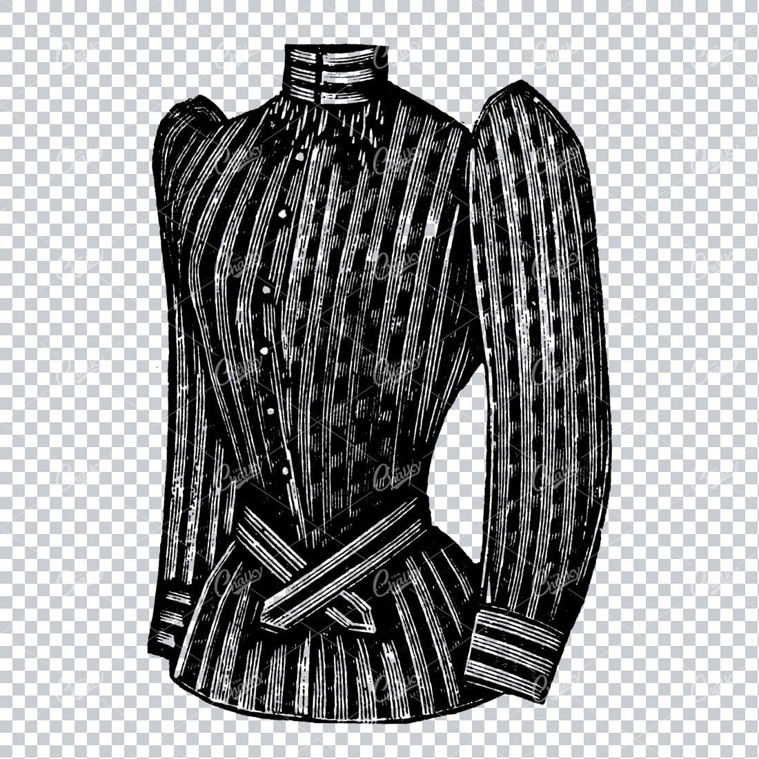 Vintage Fashion Artwork - Womens Coat / Jacket / Corset No.2