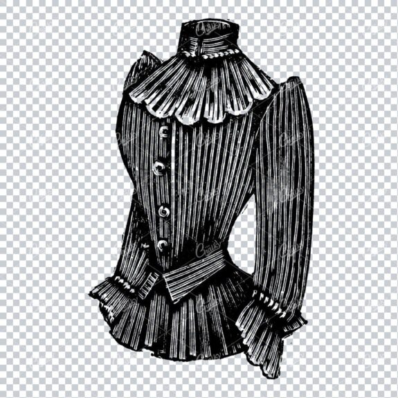 Vintage Fashion Artwork - Womens Coat / Jacket / Corset No.4