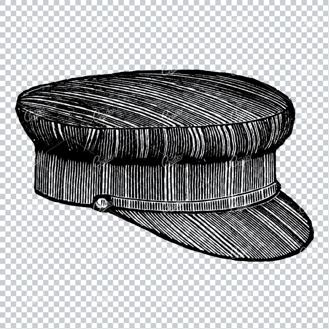 Victorian Fashion Drawing - Gentlemans Top Hat No.2