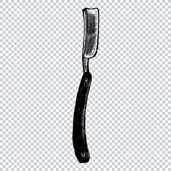 Vintage Engraved Drawing of a Barbers Razorblade No.2
