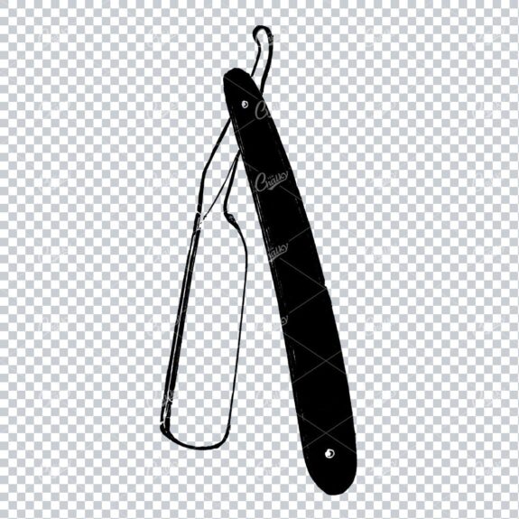 Vintage Engraved Drawing of a Barbers Razorblade No.3
