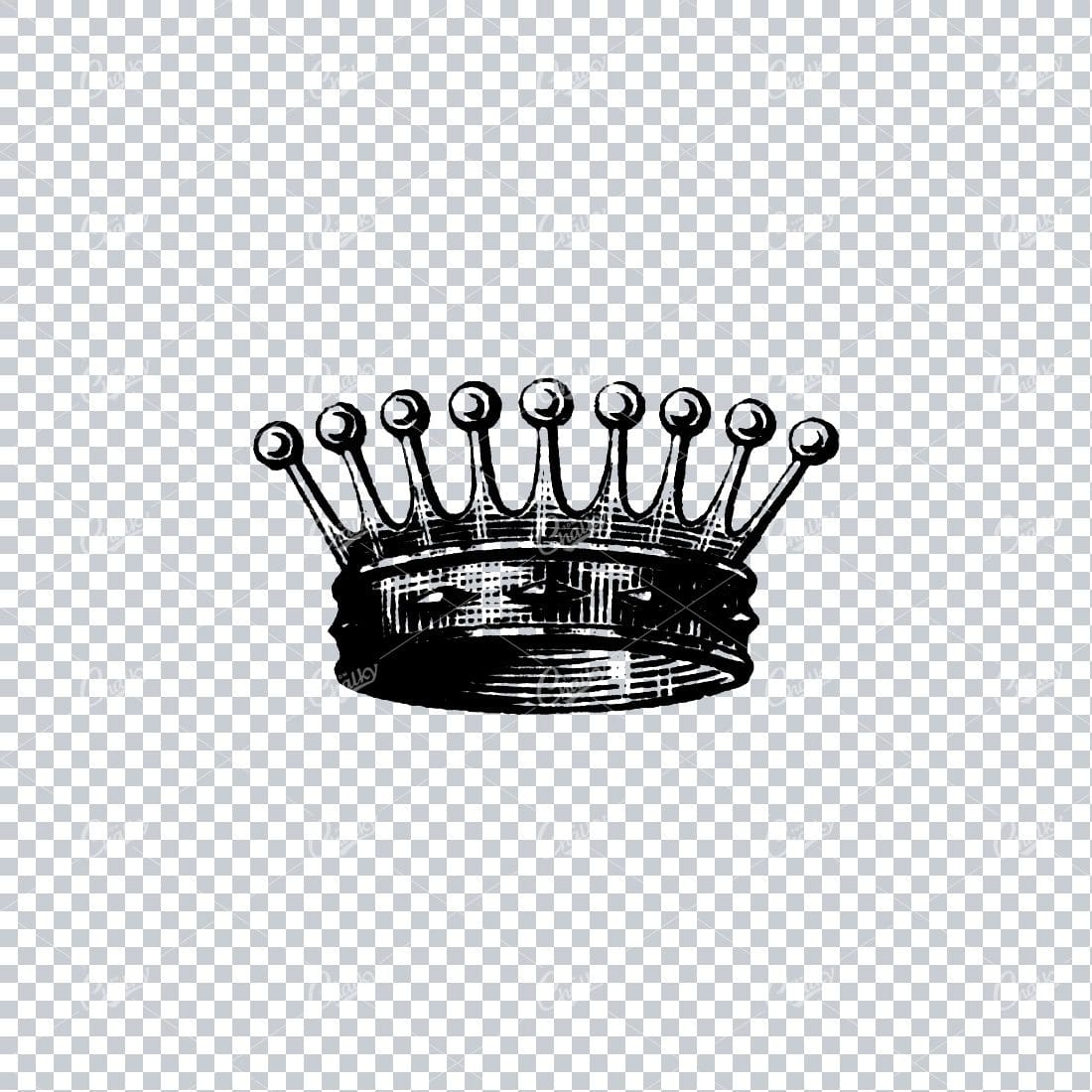 Antique Illustration of a Royal Crown No.3