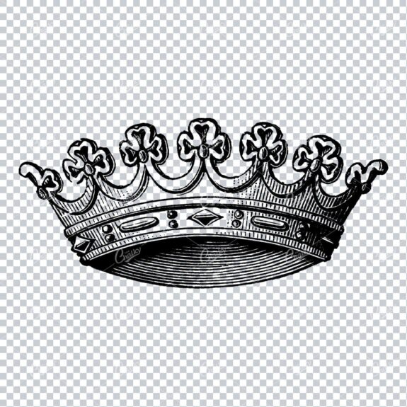Antique Illustration of a Royal Crown No.4