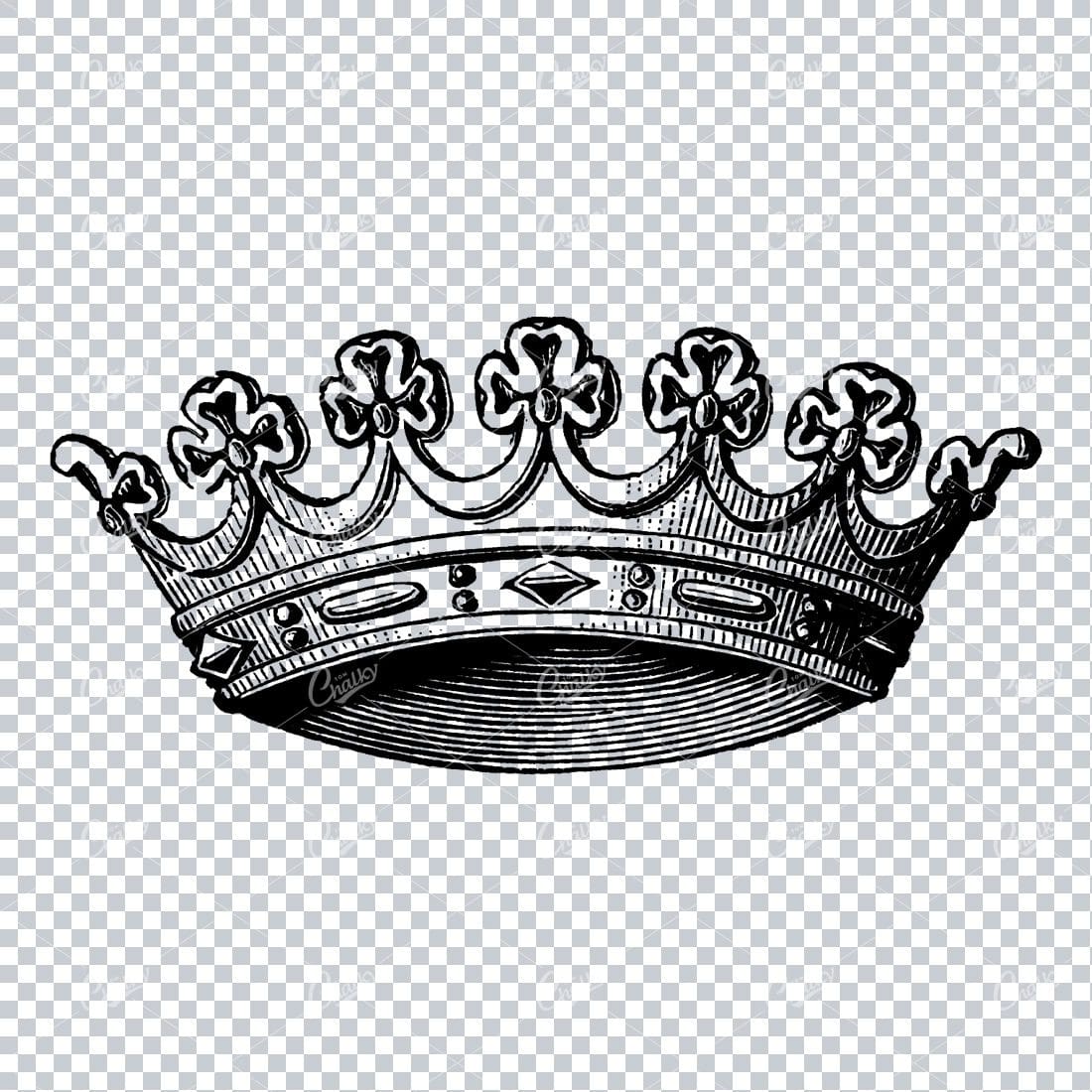 Antique Illustration of a Royal Crown No.4