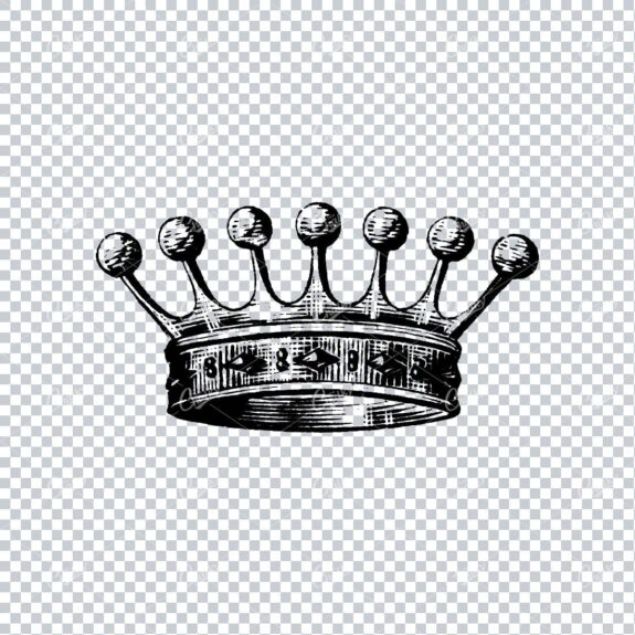 Antique Illustration of a Royal Crown No.5
