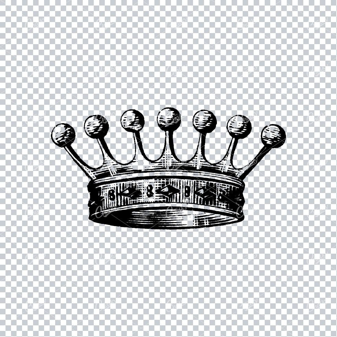 Antique Illustration of a Royal Crown No.5