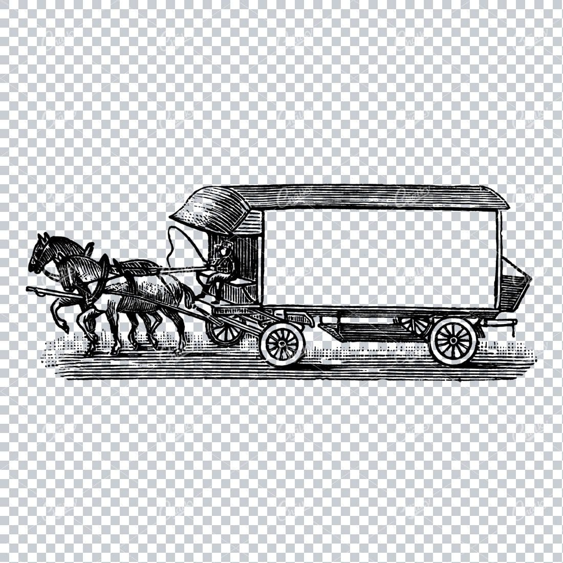 Vintage Marketing / Avertising Illustration with Banner / Print Space No.2