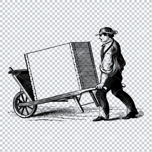 Vintage Marketing / Avertising Illustration with Banner / Print Space No.3