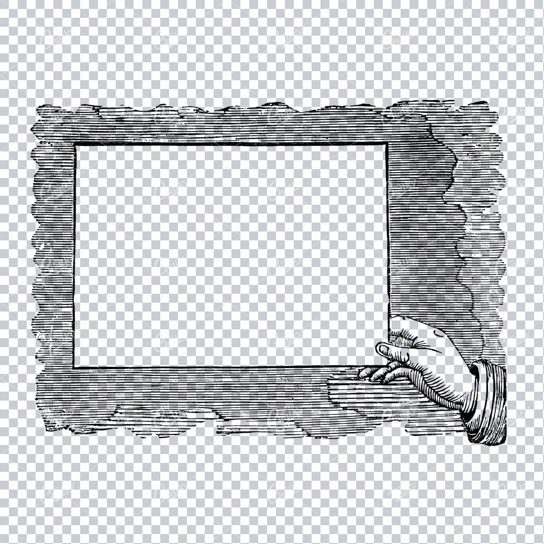 Vintage Marketing / Avertising Illustration with Banner / Print Space No.9