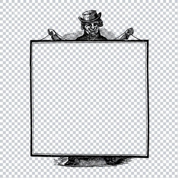 Vintage Marketing / Avertising Illustration with Banner / Print Space No.11