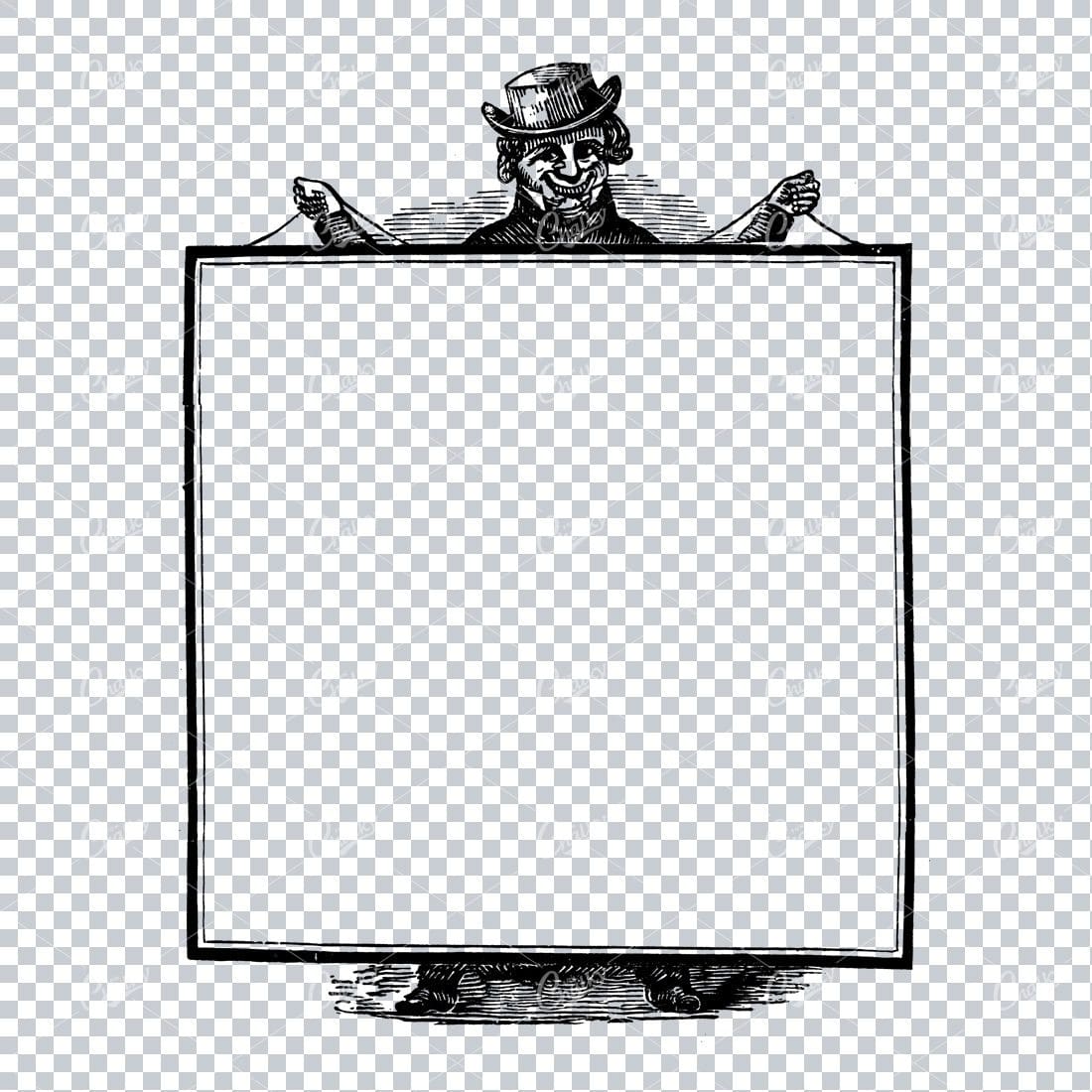 Vintage Marketing / Avertising Illustration with Banner / Print Space No.11