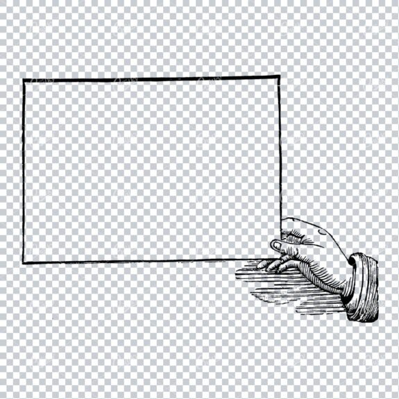Vintage Marketing / Avertising Illustration with Banner / Print Space No.12