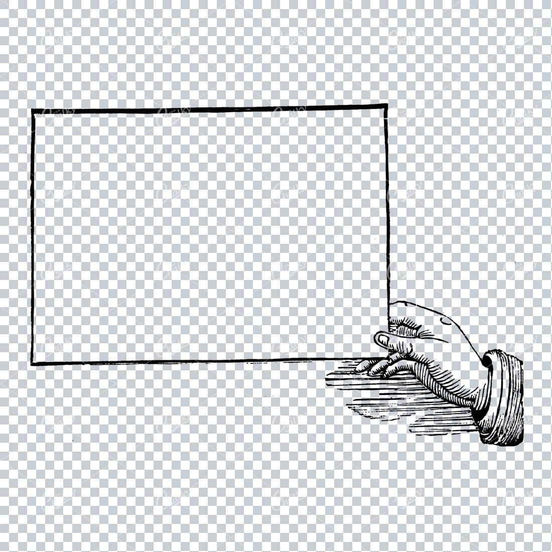 Vintage Marketing / Avertising Illustration with Banner / Print Space No.12
