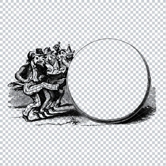 Vintage Marketing / Avertising Illustration with Banner / Print Space No.16