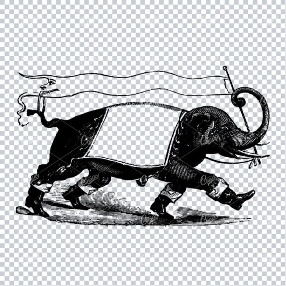 Vintage Marketing / Avertising Illustration with Banner / Print Space No.16
