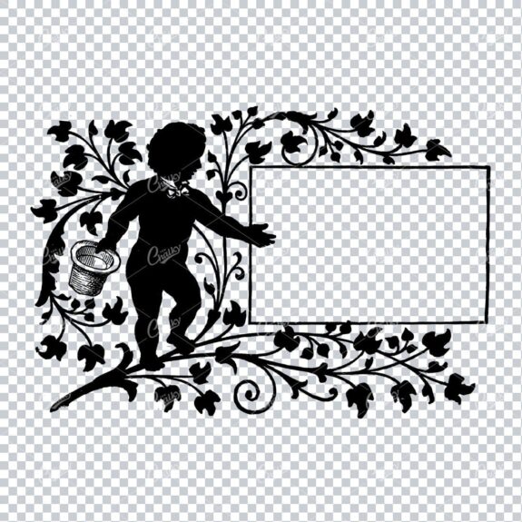 Vintage Marketing / Avertising Illustration with Banner / Print Space No.20