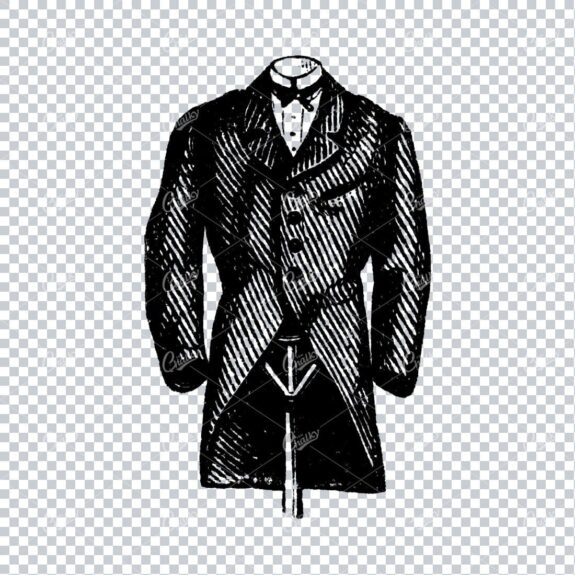 Antique Fashion Artwork - Suit Jacket on a Stand