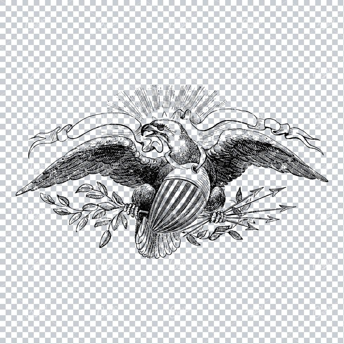 Vintage American Eagle Illustration No.4