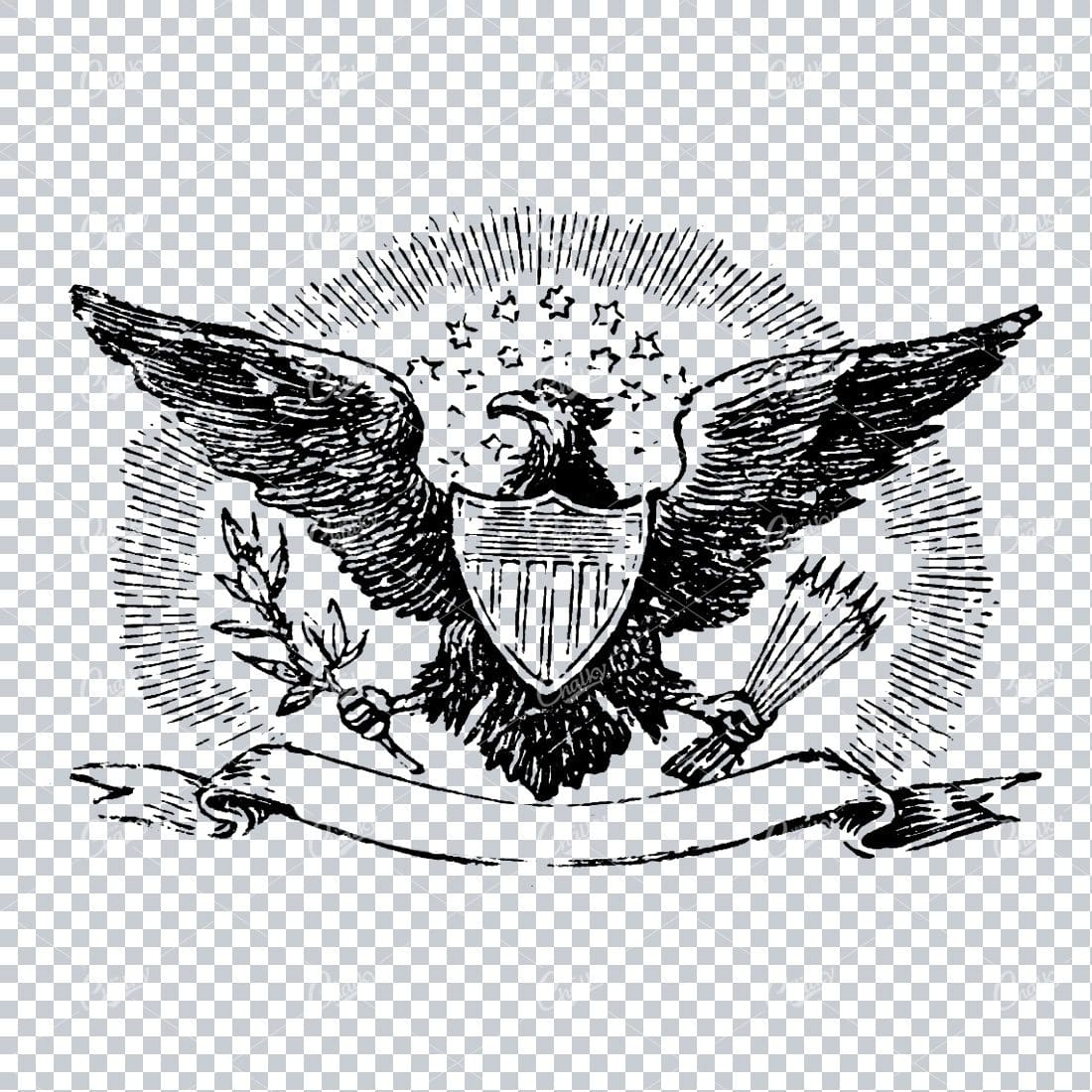Vintage American Eagle Illustration No.5