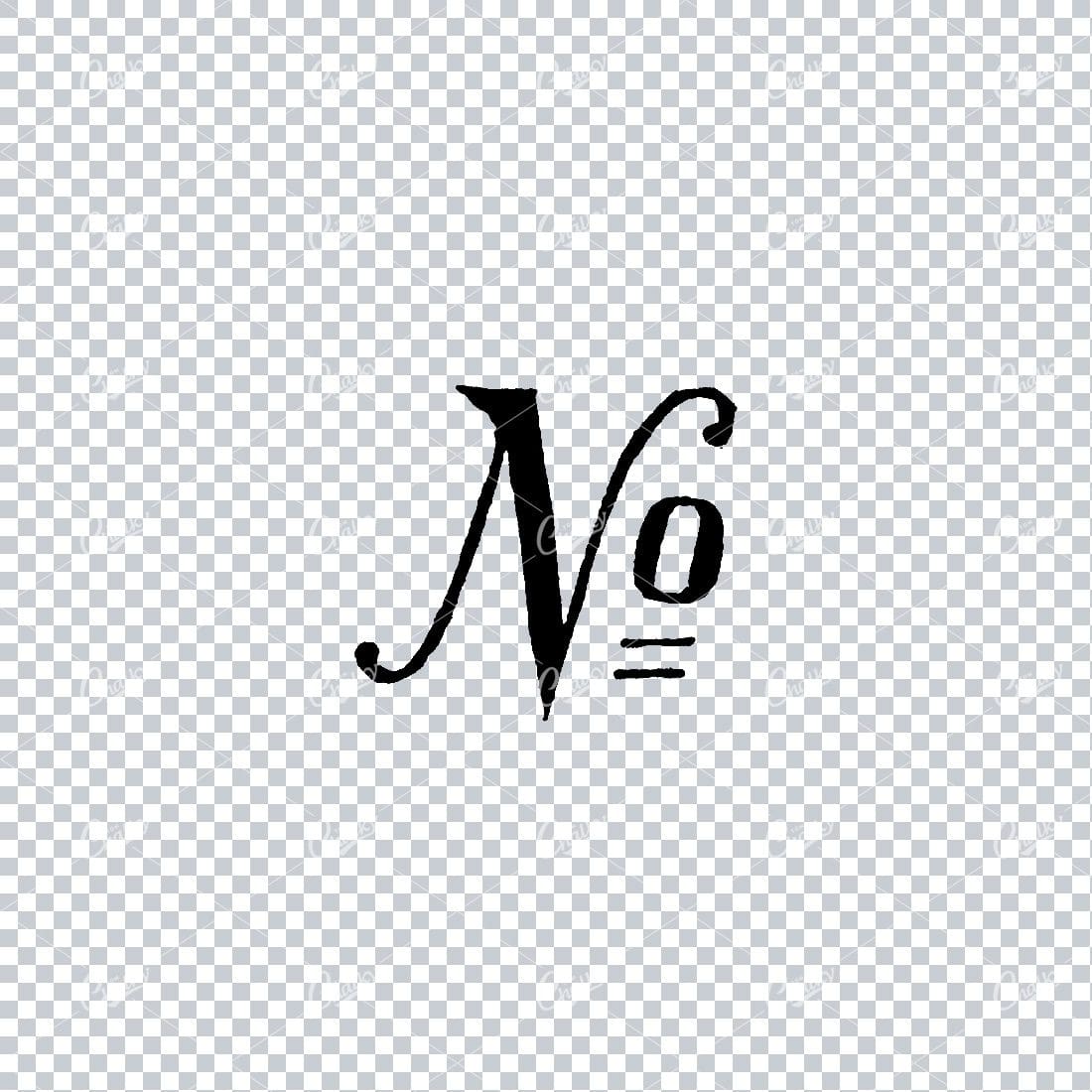 Vintage Type Design - No. Sign (Number Sign)