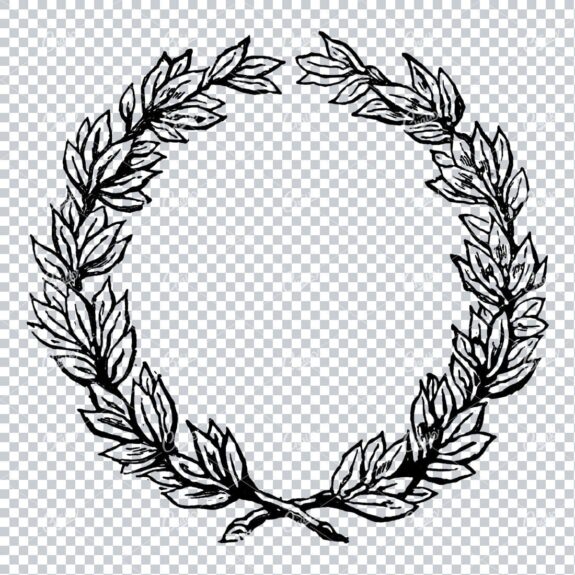 Vintage Illustration of a Laurel Wreath