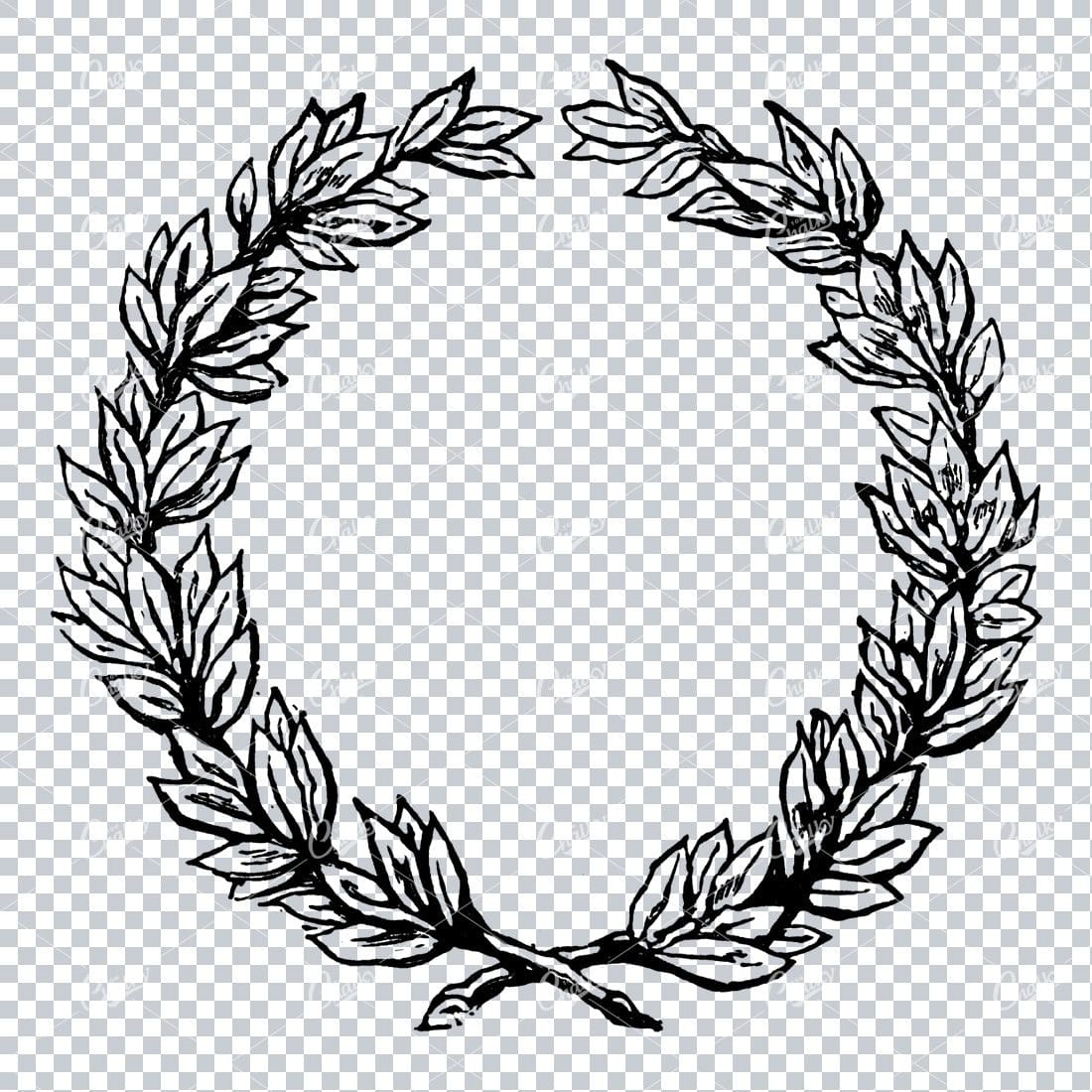 Vintage Illustration of a Laurel Wreath