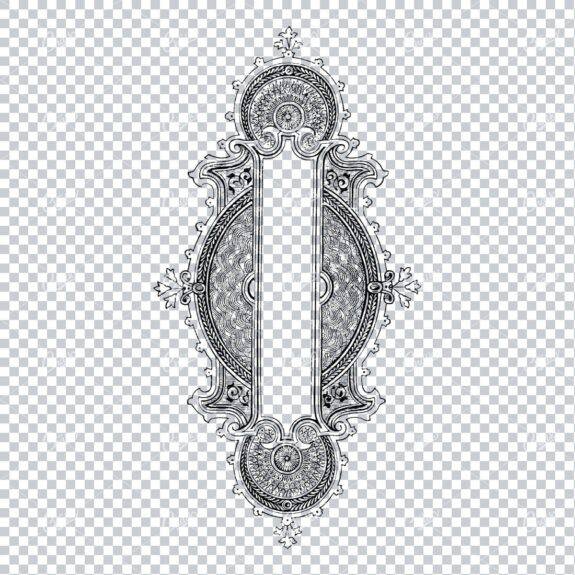 Decorative Vintage Illustration - Border / Frame Template No.7