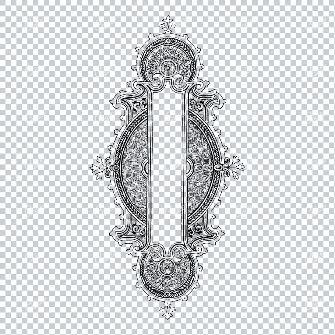Decorative Vintage Illustration - Border / Frame Template No.7