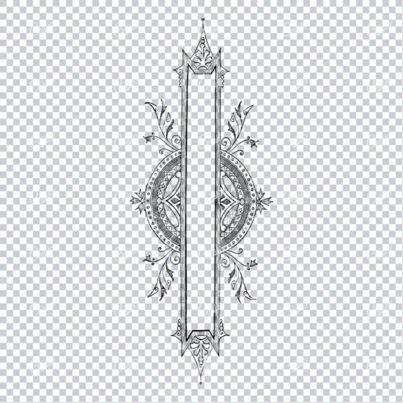Decorative Vintage Illustration - Border / Frame Template No.9