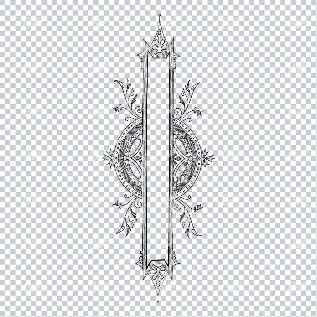 Decorative Vintage Illustration - Border / Frame Template No.9