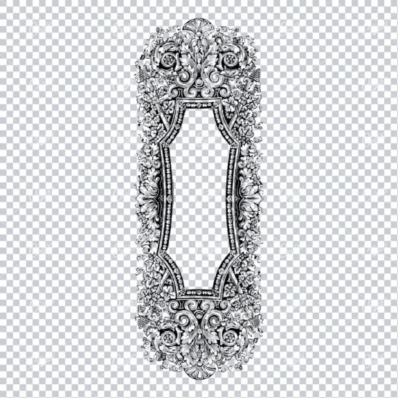 Decorative Vintage Illustration - Border / Frame Template No.12