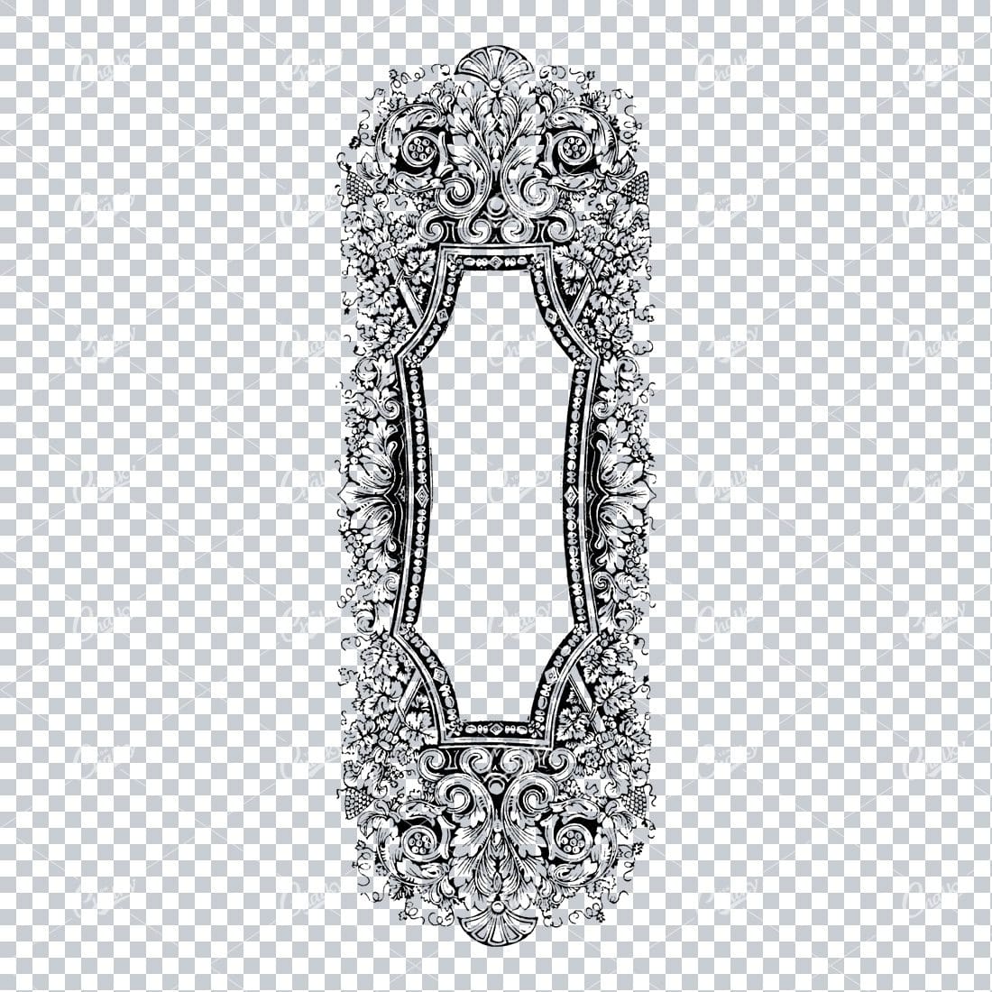 Decorative Vintage Illustration - Border / Frame Template No.12